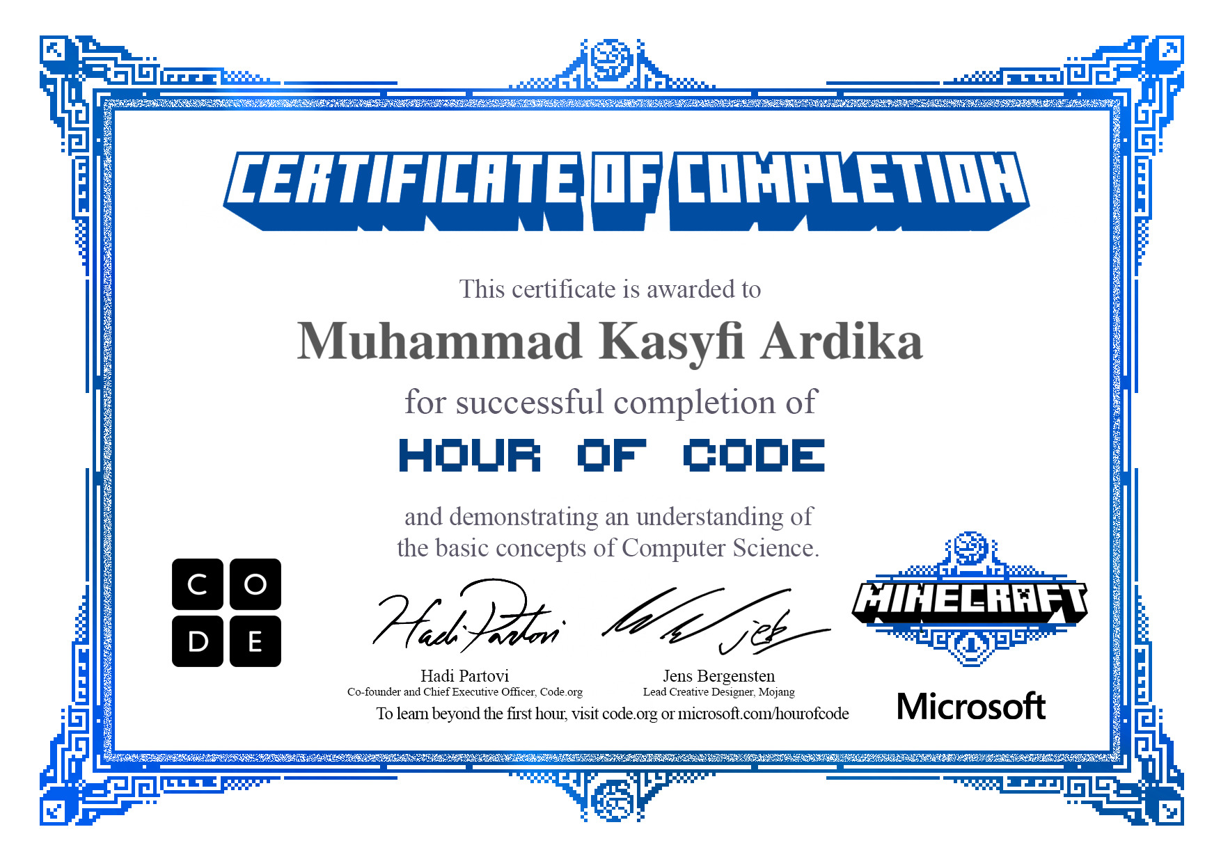 certificate