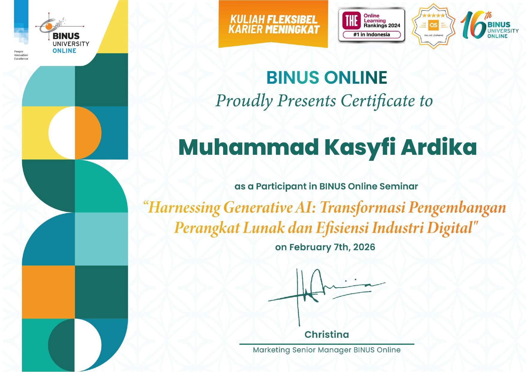 certificate