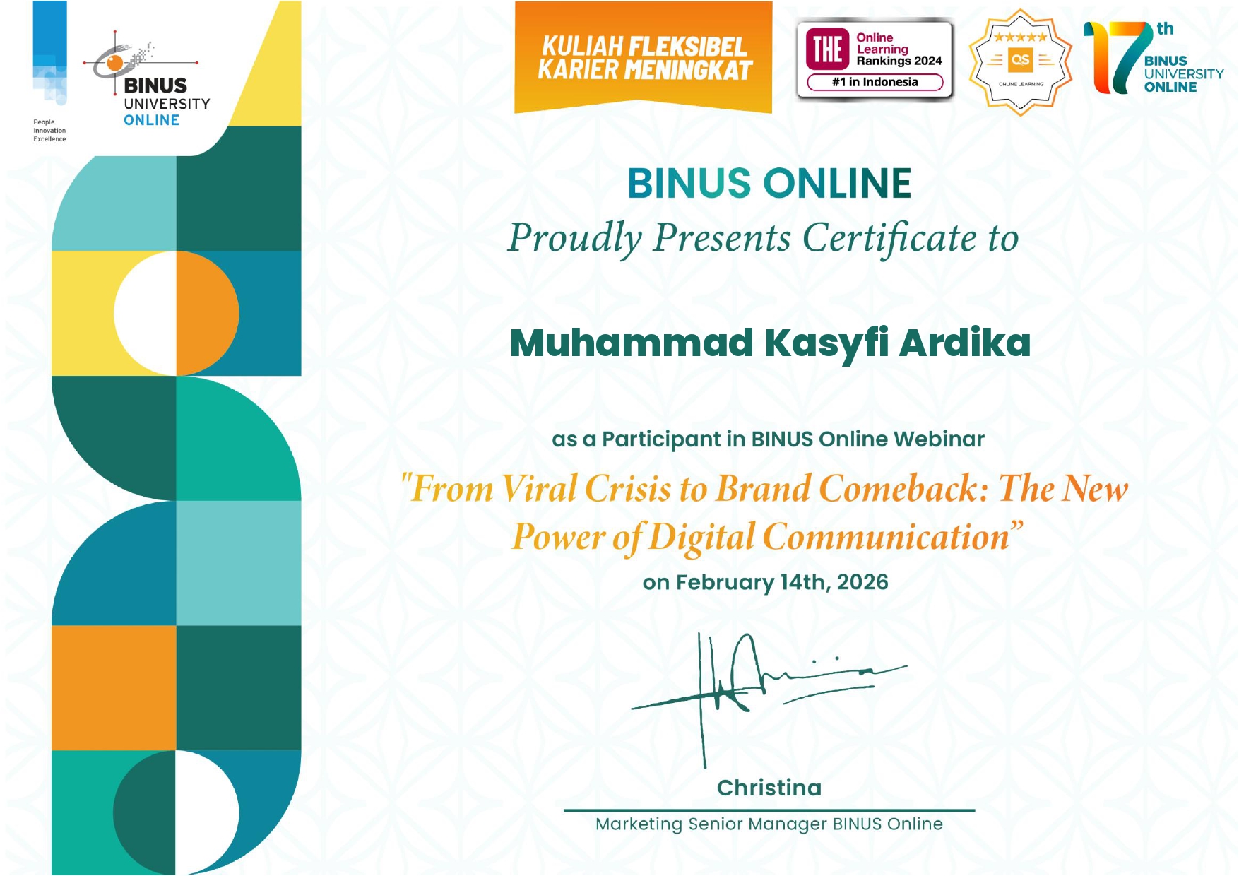 certificate