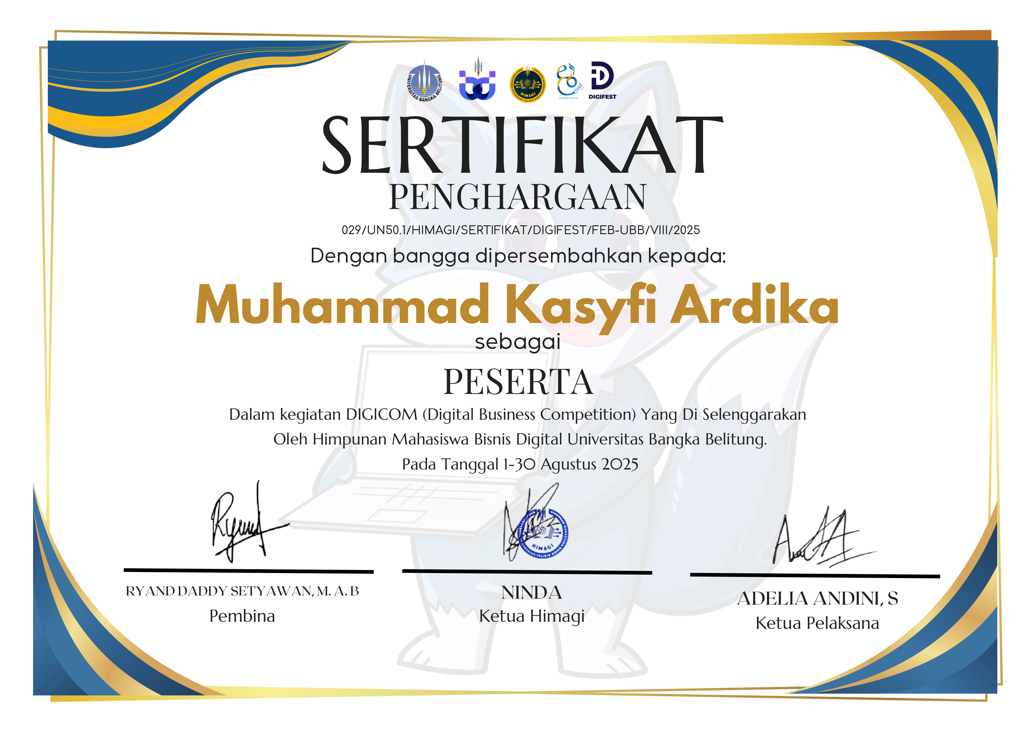 certificate